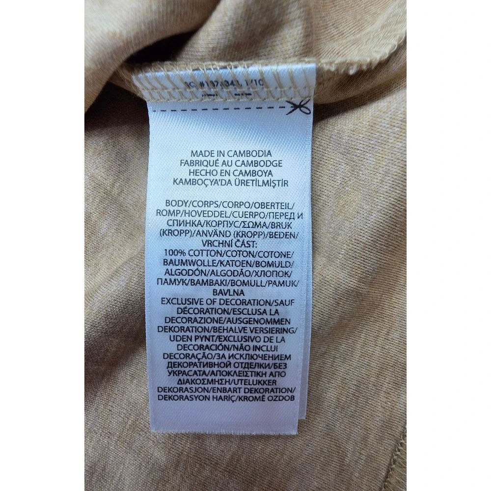 Polo Ralph Lauren Mens Classic Fit Long Sleeve T-Shirt Tan Heather Small